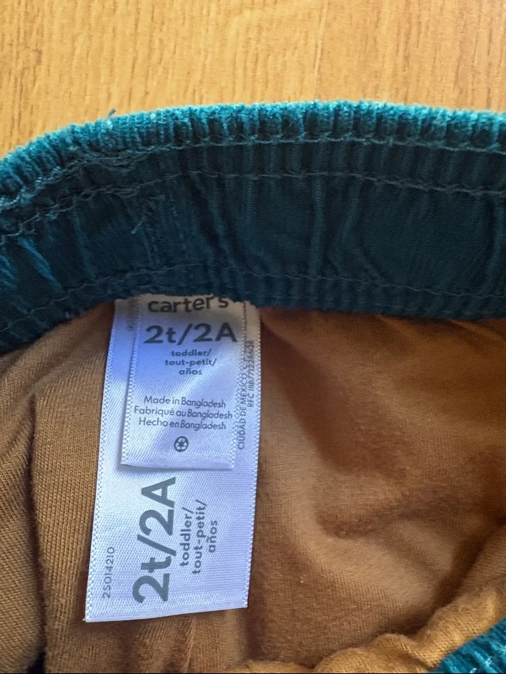 Carters boy corduroy size 2T 2 Kids Dark Teal Corduroy Jogger Pants